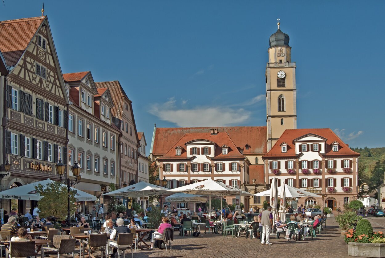 Plaza comercial de la ciudad de Bad Mergentheim