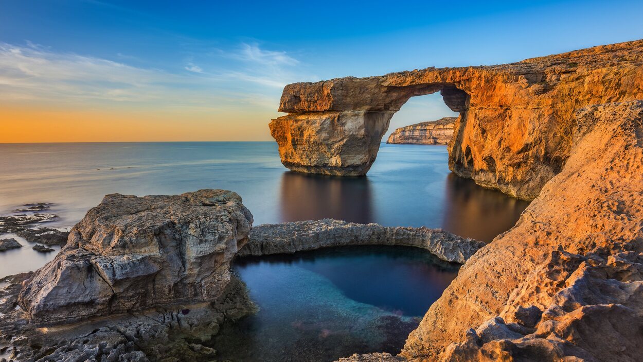 La Ventana Azul, un arco natural que estaba situado en la isla de Gozo