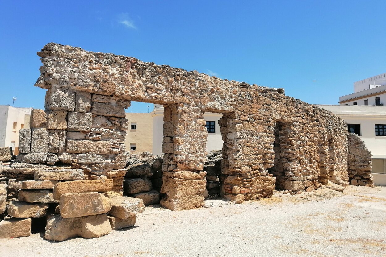 Restos arqueológicos del teatro romano de Cádiz