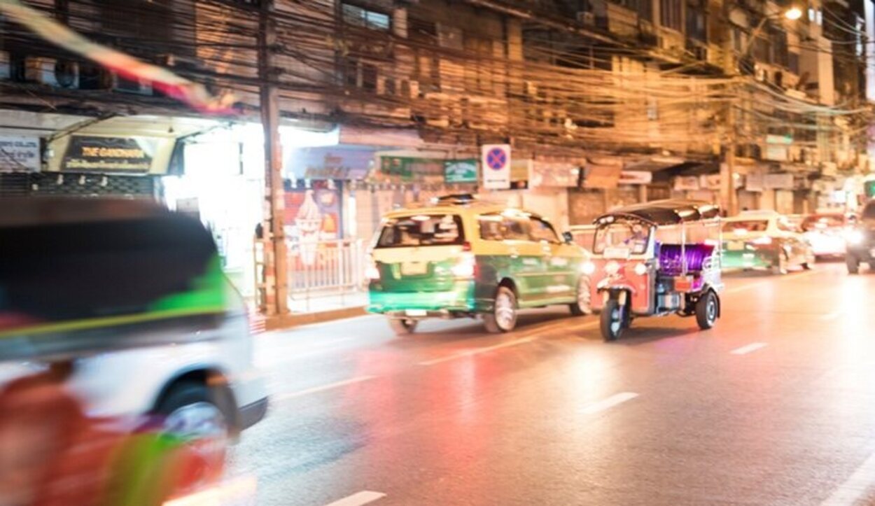 Taxis en la ciudad de Bangkok