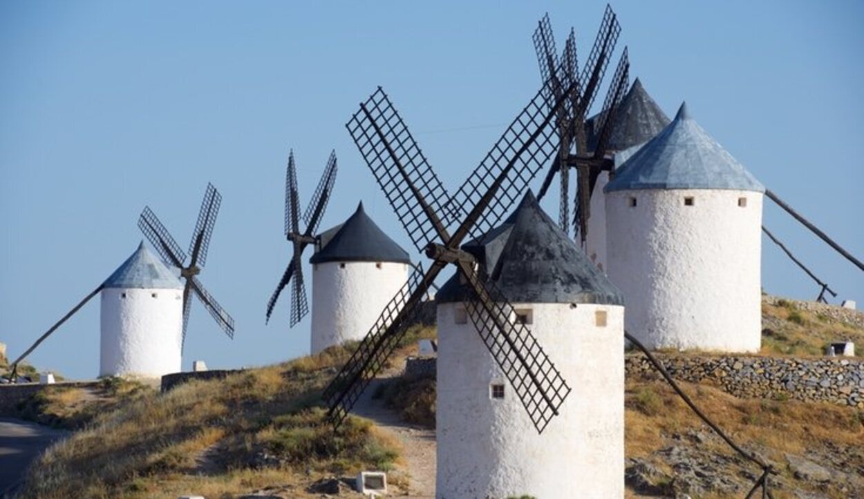 Los molinos eran una de las obsesiones del personaje Don Quijote