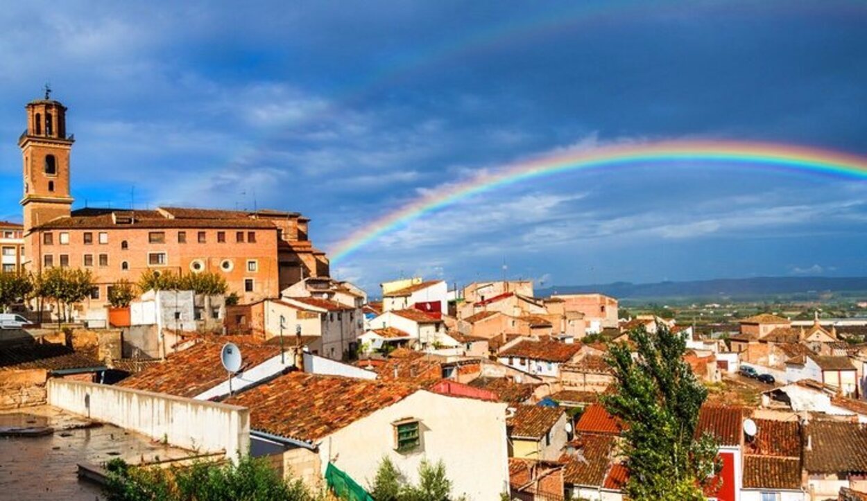 Si tienes suerte en la visita a Calahorra podrás disfrutar del arcoiris