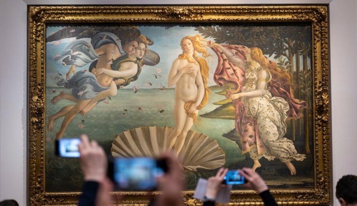 El Nacimiento de Venus en la Galería Ufizzi
