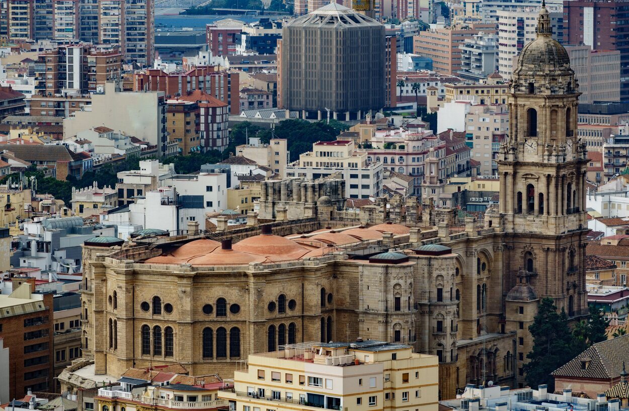 Vista exterior de la catedral de Málaga