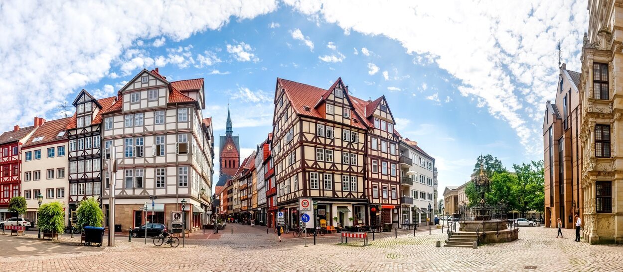 Plaza del Mercado de Hannover, situada en el corazón histórico de Hannover