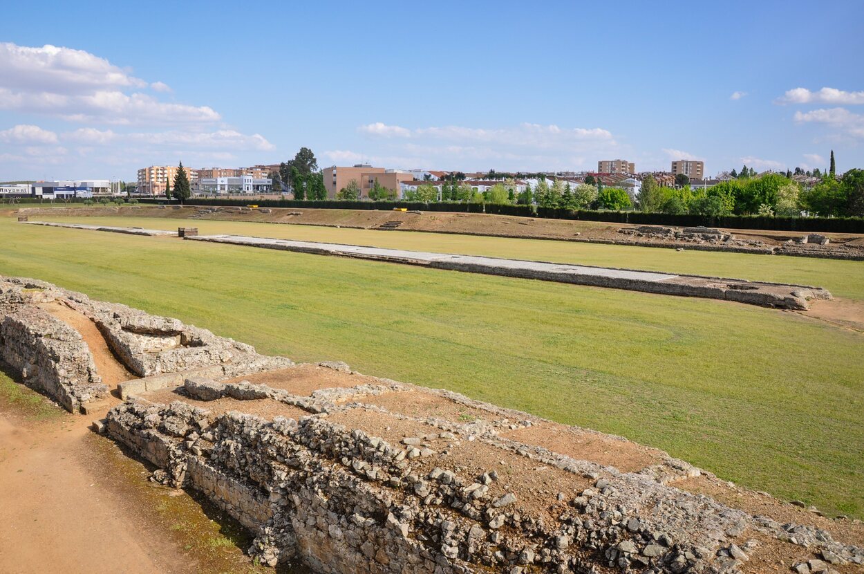 Vistas del circo romano de Mérida