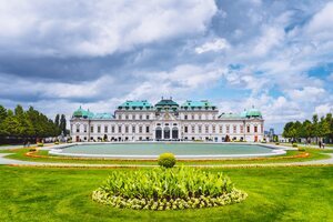 Vista del Palacio Belvedere de Viena