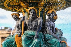 Esculturas de la fuente de la Plaza de la Concorde de París